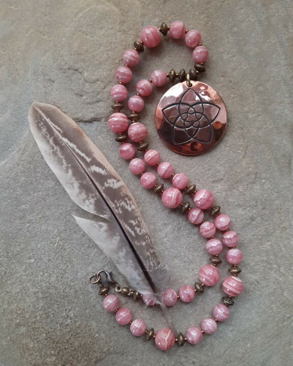 Venusblume Anhänger Edelsteinkette Heilsteinschmuck