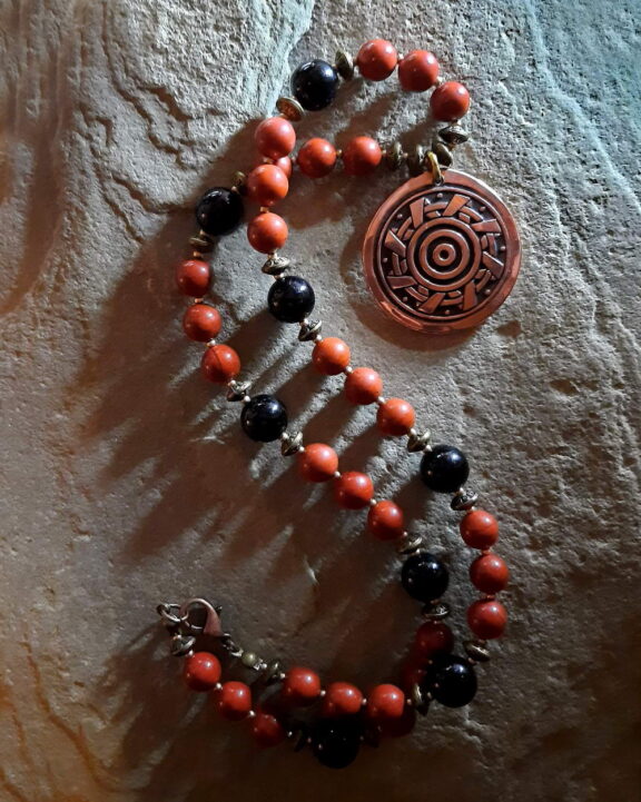Kornkreis Anhänger Edelsteinkette Heilsteinschmuck