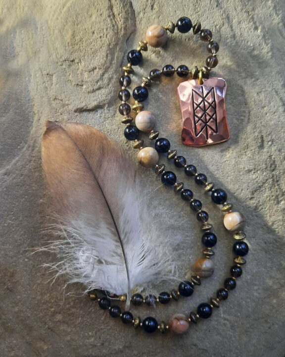 Skuld´s Netz Anhänger Edelsteinkette Heilsteinschmuck