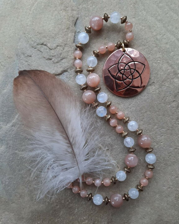 Venusblume Anhänger Edelsteinkette Heilsteinschmuck