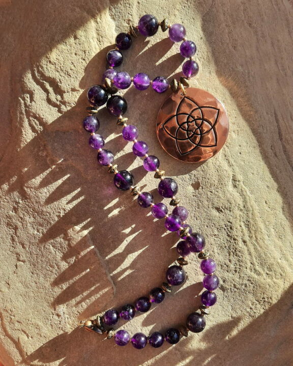 Venusblume Anhänger Edelsteinkette Heilsteinschmuck