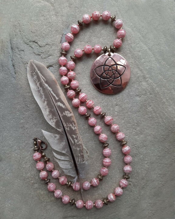 Venusblume Anhänger Edelsteinkette Heilsteinschmuck