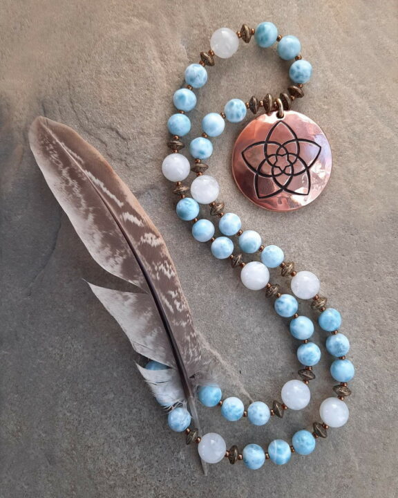 Venusblume Anhänger Edelsteinkette Heilsteinschmuck