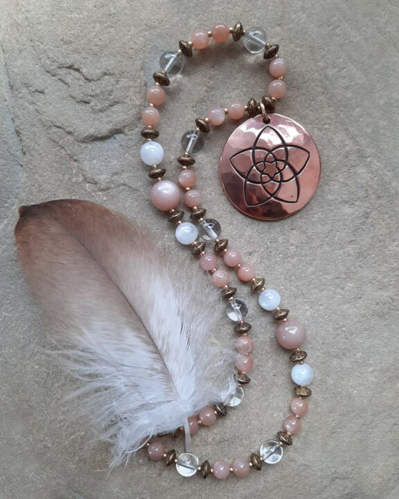 Venusblume Anhänger Edelsteinkette Heilsteinschmuck