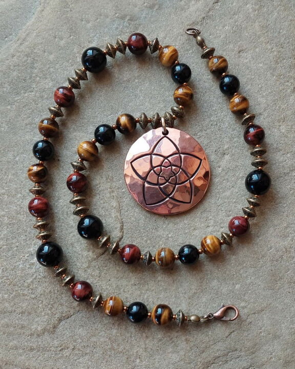 Venusblume Anhänger Edelsteinkette Heilsteinschmuck