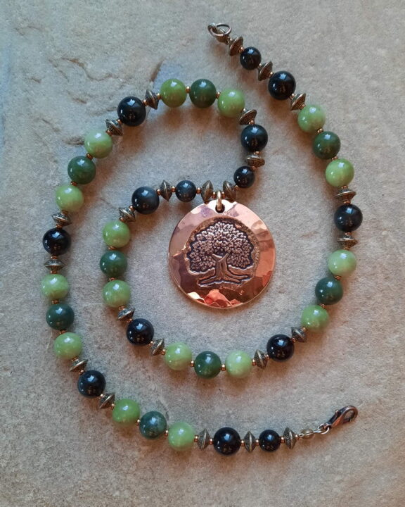 Baum des Lebens Anhänger Edelsteinkette Heilsteinschmuck