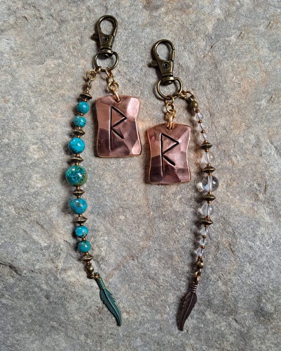 ✨Rune Raido✨ Anhänger Edelsteinkette Heilsteinschmuck