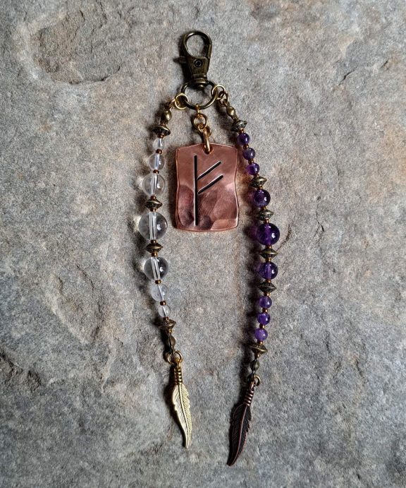 ✨Rune Fehu✨ Anhänger Edelsteinkette Heilsteinschmuck