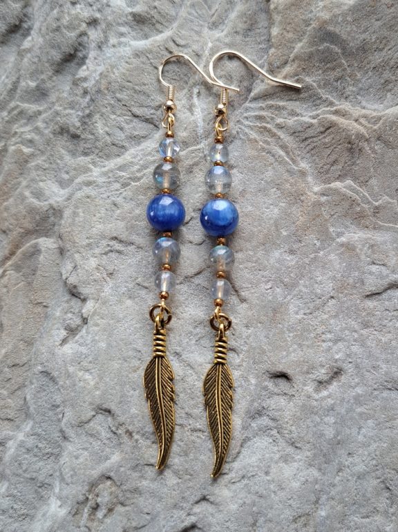 Kyanit Labradorit Ohrschmuck