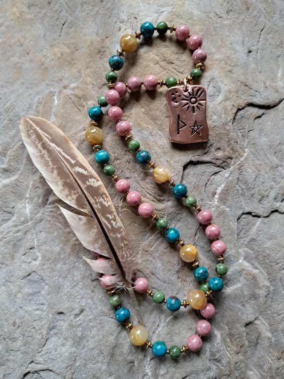 Rune Thurisaz Anhänger Edelsteinkette Heilsteinschmuck