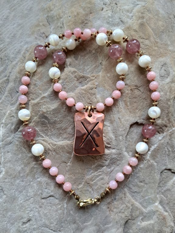 Rune Gebo Anhänger Edelsteinkette Heilsteinschmuck