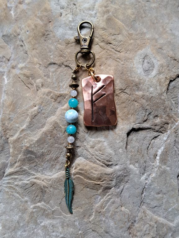 ✨Rune Fehu✨ Anhänger Edelsteinkette Heilsteinschmuck