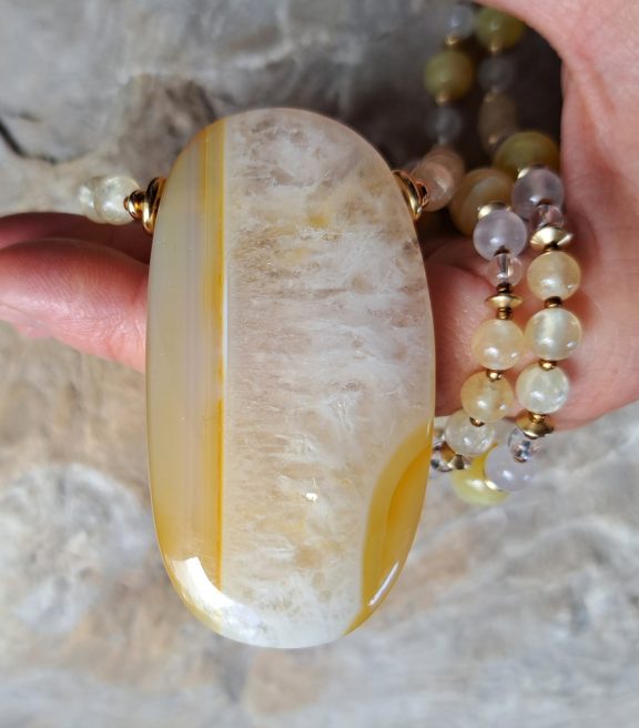 Achat Amulett Anhänger Edelsteinkette Heilsteinschmuck