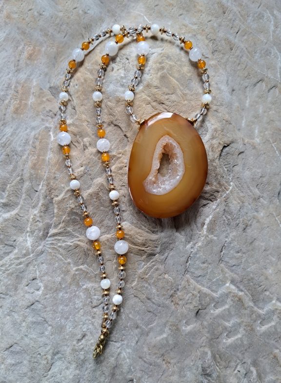 Achat Amulett Anhänger Edelsteinkette Heilsteinschmuck