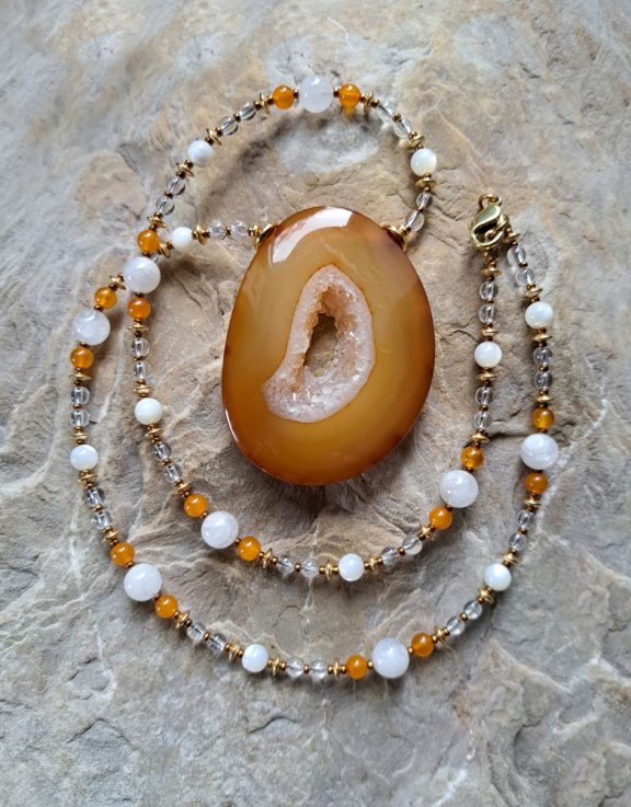Achat Amulett Anhänger Edelsteinkette Heilsteinschmuck