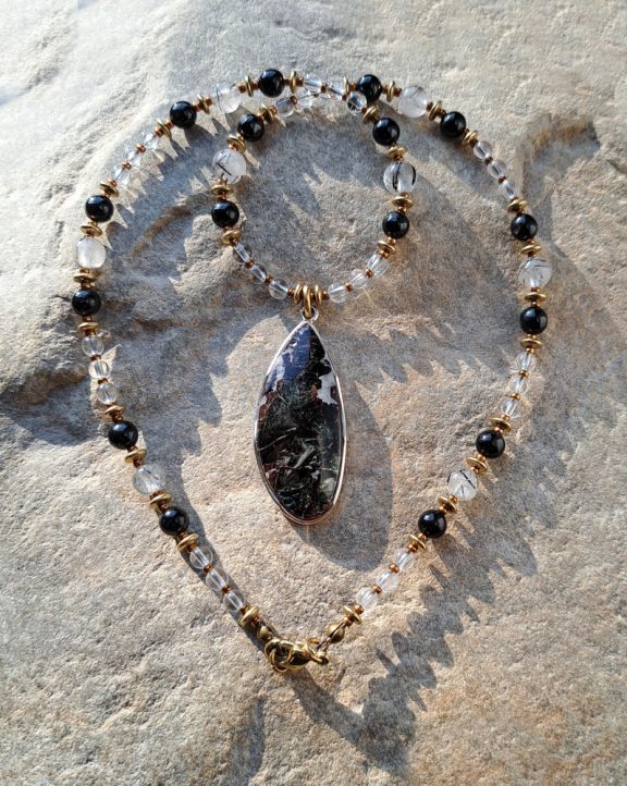 Tetraferriphlogopit Amulett Anhänger Edelsteinkette Heilsteinschmuck