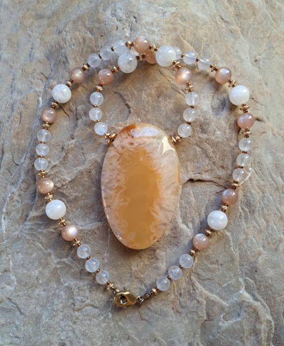 Achat Amulett Anhänger Edelsteinkette Heilsteinschmuck