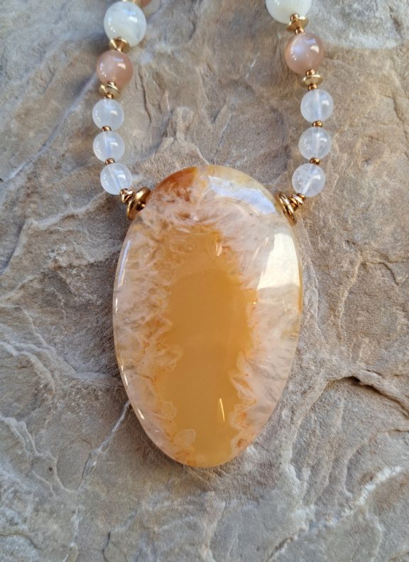 Achat Amulett Anhänger Edelsteinkette Heilsteinschmuck
