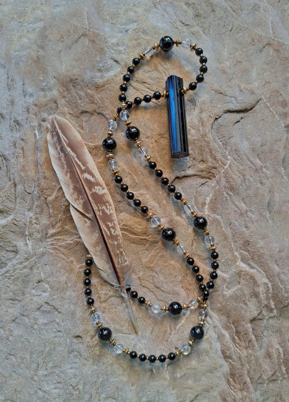 Turmalin Amulett Anhänger Edelsteinkette Heilsteinschmuck