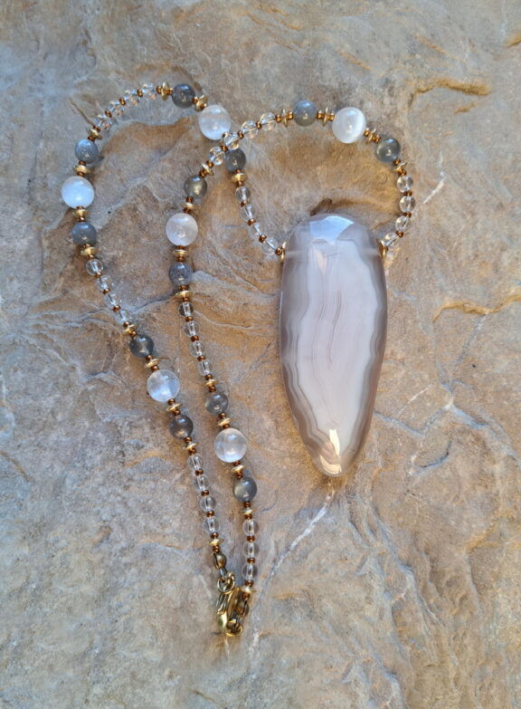 Achat Amulett Anhänger Edelsteinkette Heilsteinschmuck
