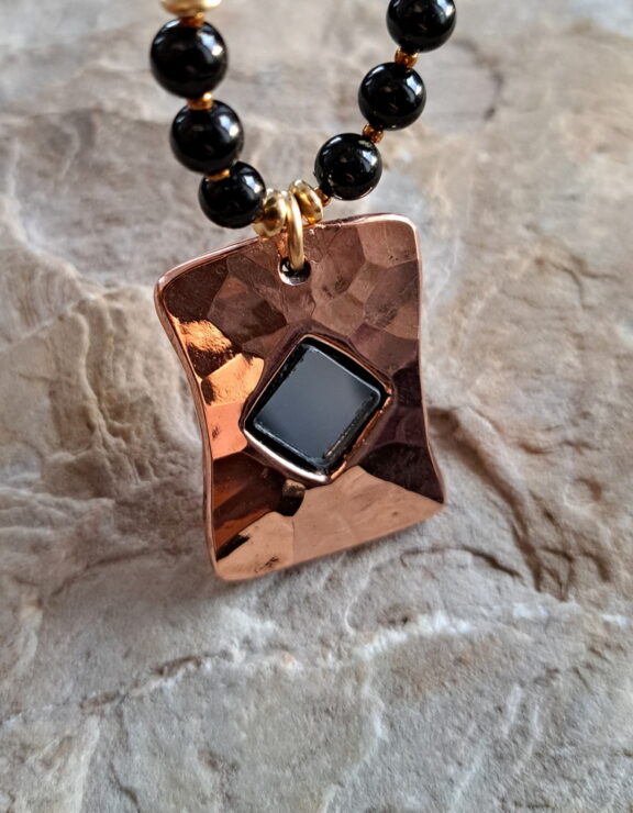 Spiegelamulett Anhänger Edelsteinkette Heilsteinschmuck