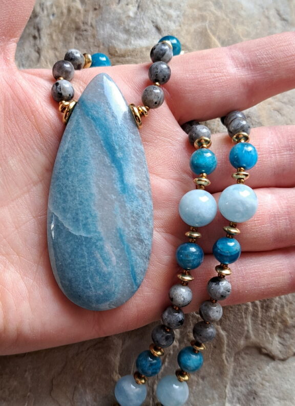 Trolleit Amulett Anhänger Edelsteinkette Heilsteinschmuck