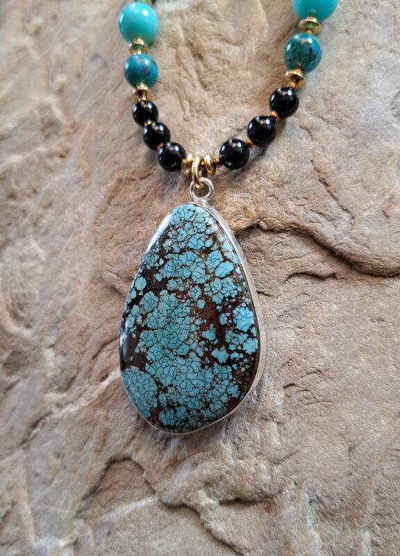 Türkis Amulett Anhänger Edelsteinkette Heilsteinschmuck