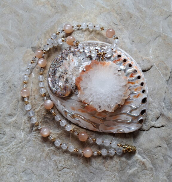 Solarquarz Amulett Anhänger Edelsteinkette Heilsteinschmuck