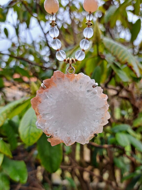 Solarquarz Amulett Anhänger Edelsteinkette Heilsteinschmuck