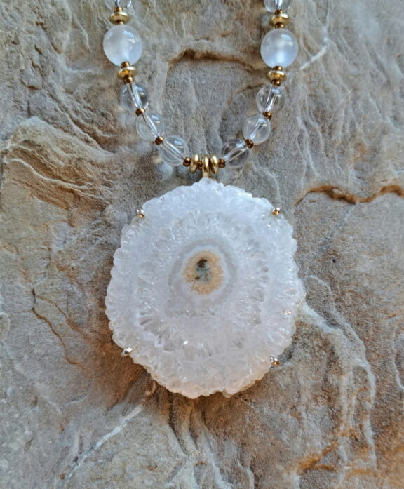 Solarquarz Amulett Anhänger Edelsteinkette Heilsteinschmuck