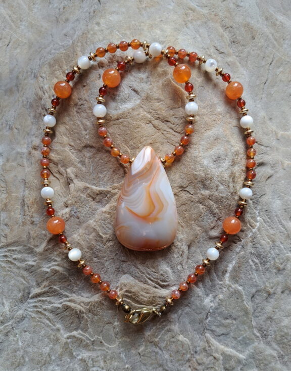 Achat Amulett Anhänger Edelsteinkette Heilsteinschmuck