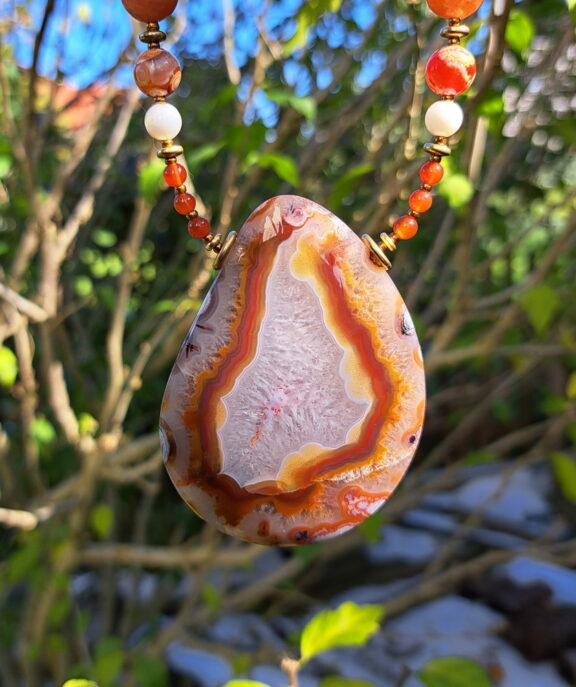 Achat Edelsteinamulett - handgemacht