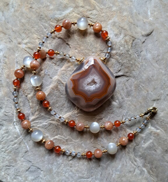 Achat Druse Amulett - handgeamacht