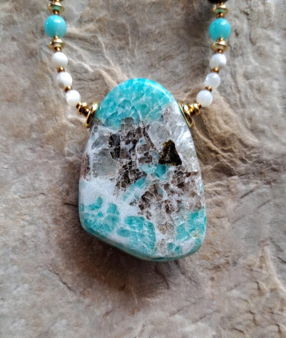 Amazonit Edelstein Amulett