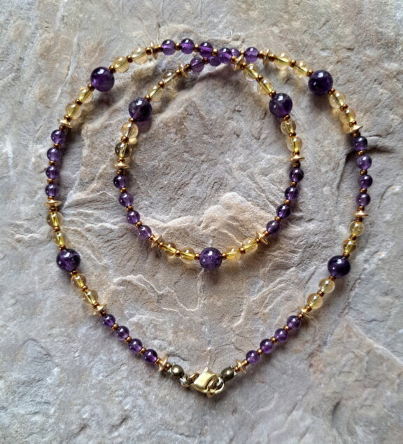 Amethyst Citrin Kette