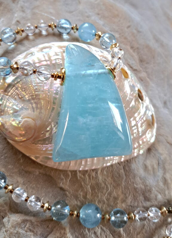 Aquamarin Anhänger XL