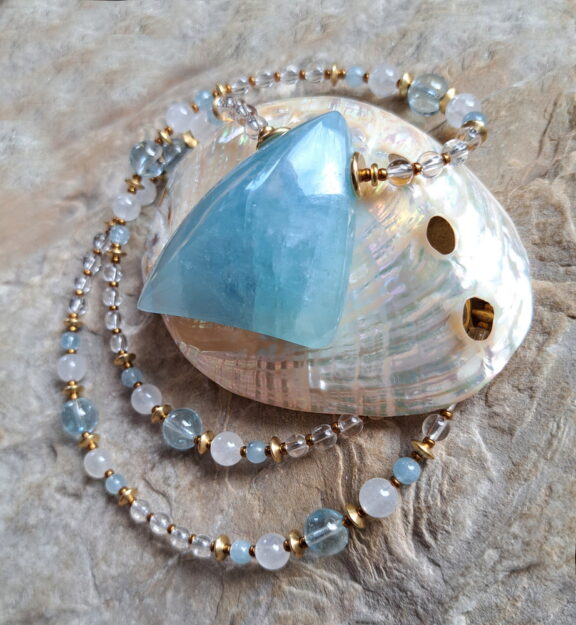 Aquamarin Anhänger XL