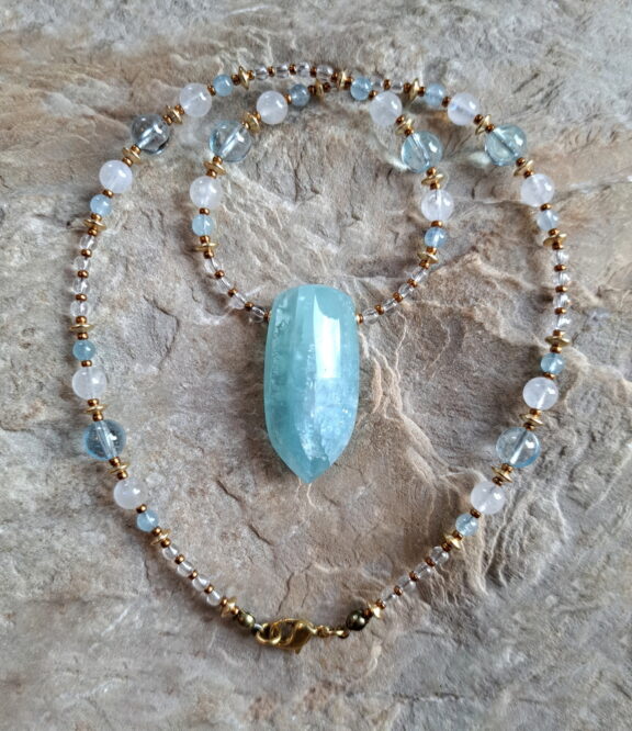 Aquamarin - Topas - Edelsteinkette