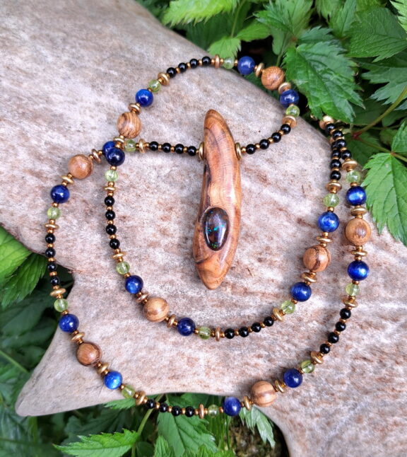 Baumperlen Opal Holzschmuck