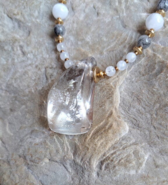 Bergkristall Amulett - Naturschmuck