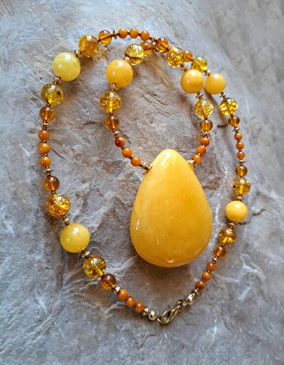 Bernstein Halskette - Unikatschmuck