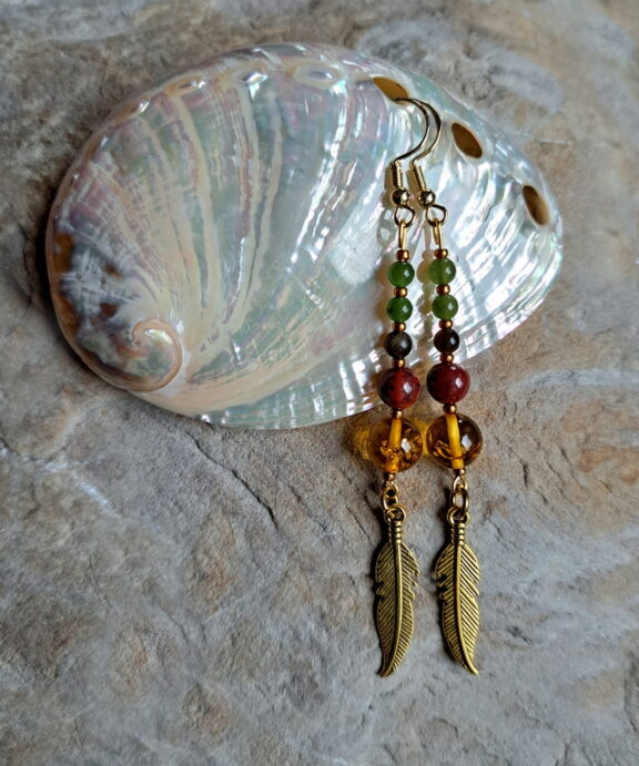 Bernstein Perlenohrringe