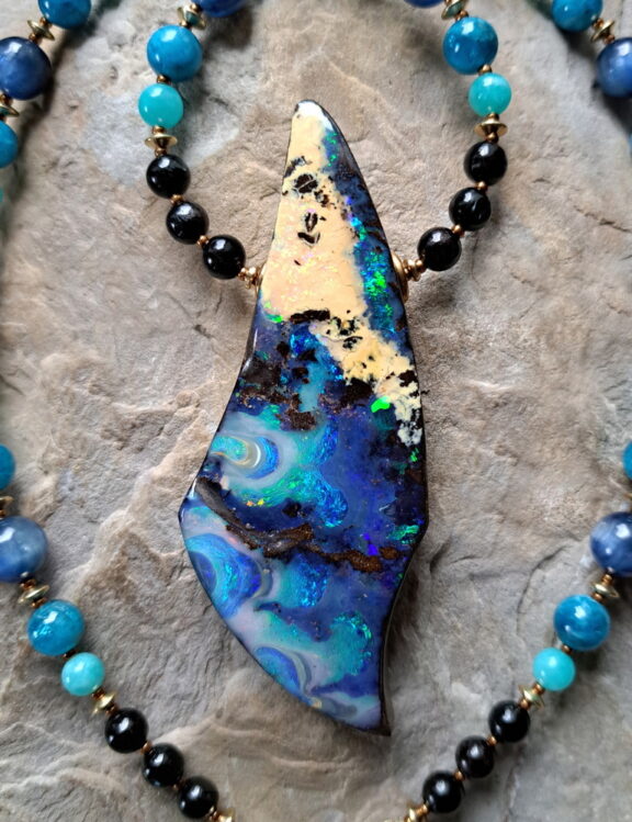 Boulderopal Anhänger XXL - Rarität