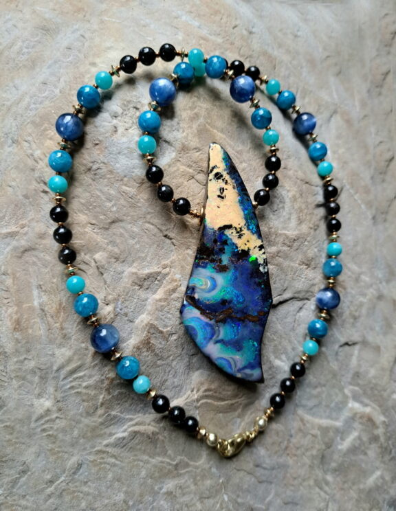 Boulderopal Halskette - Unikatschmuck