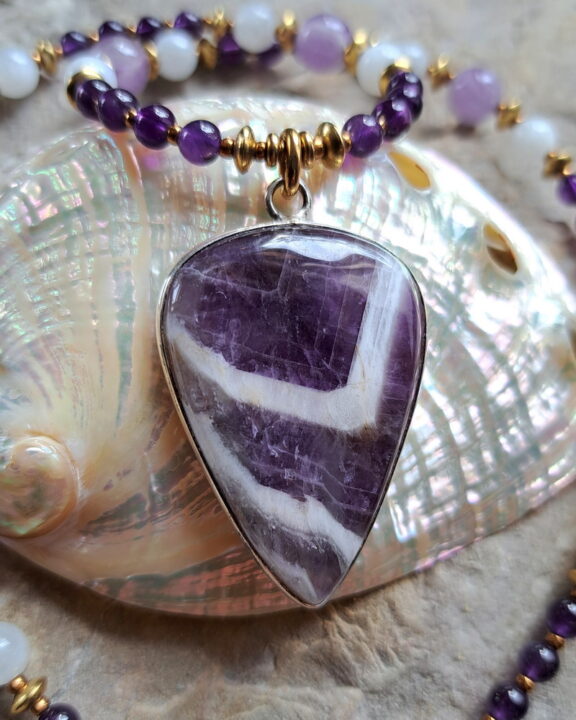 Chevron Amethyst Anhänger