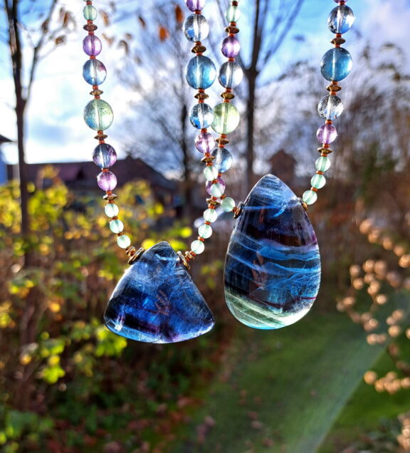 Fluorit Edelstein Anhänger