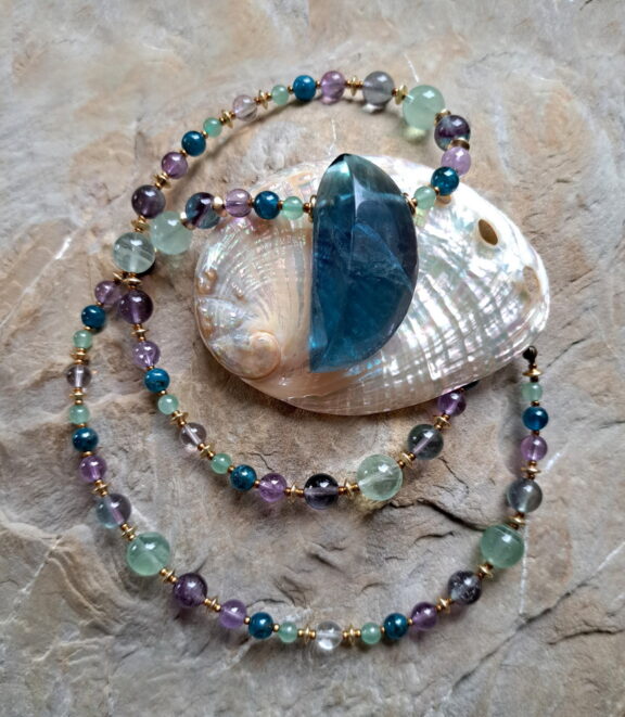 Fluorit Naturstein Kette