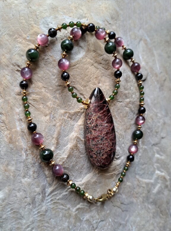 Granat Kette - handgemacht