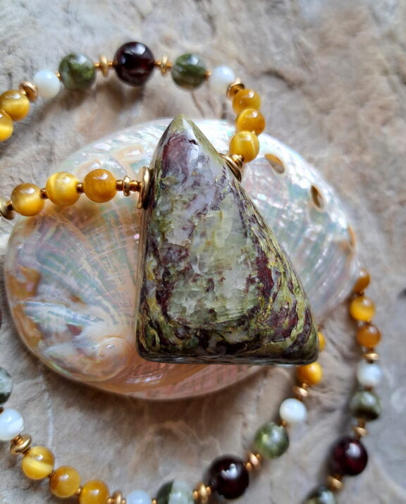 Karpolith Heilstein Anhänger