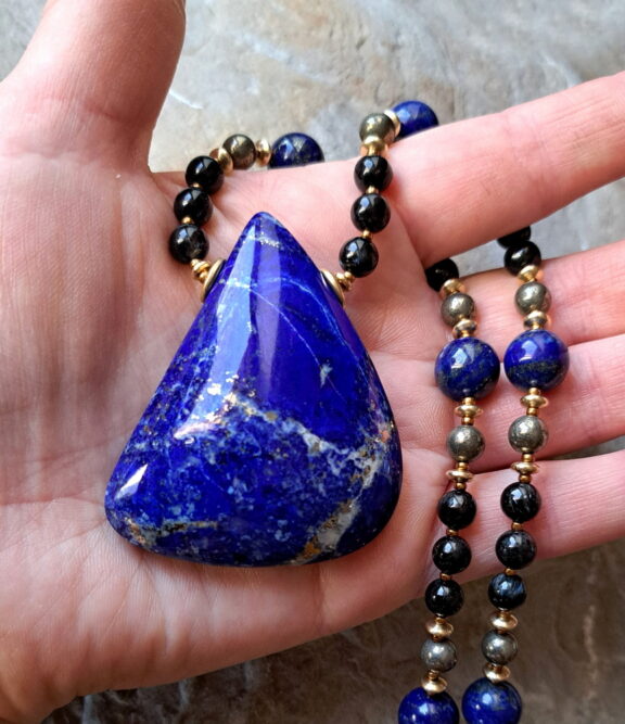Lapislazuli Heilstein Anhänger xxl